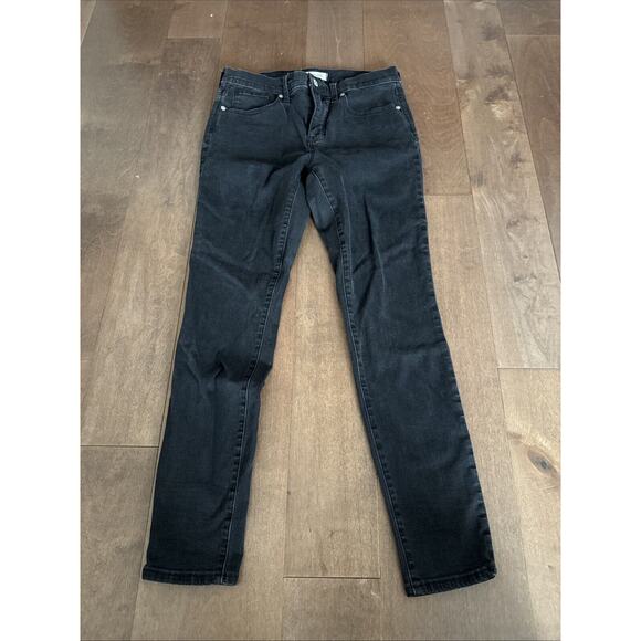 MADEWELL 29x27 WOMEN'S JEANS 9" HIGH RISE SKINNY BLACK DENIM - Picture 1 of 4